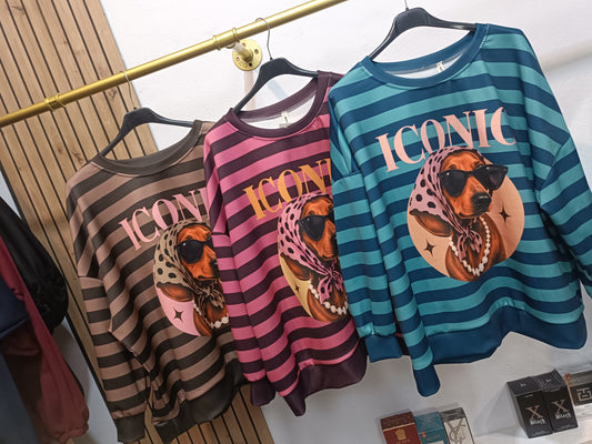Sudadera rayas perro