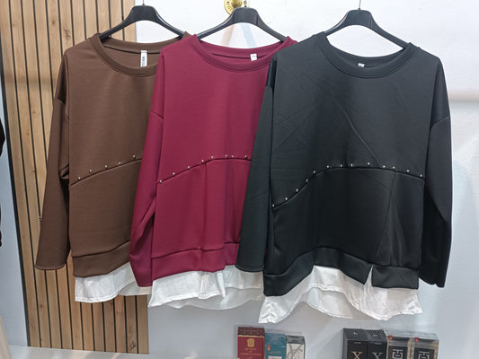 Sudadera Tachuelas combi