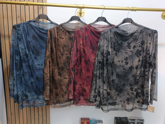 Blusa tul estampada