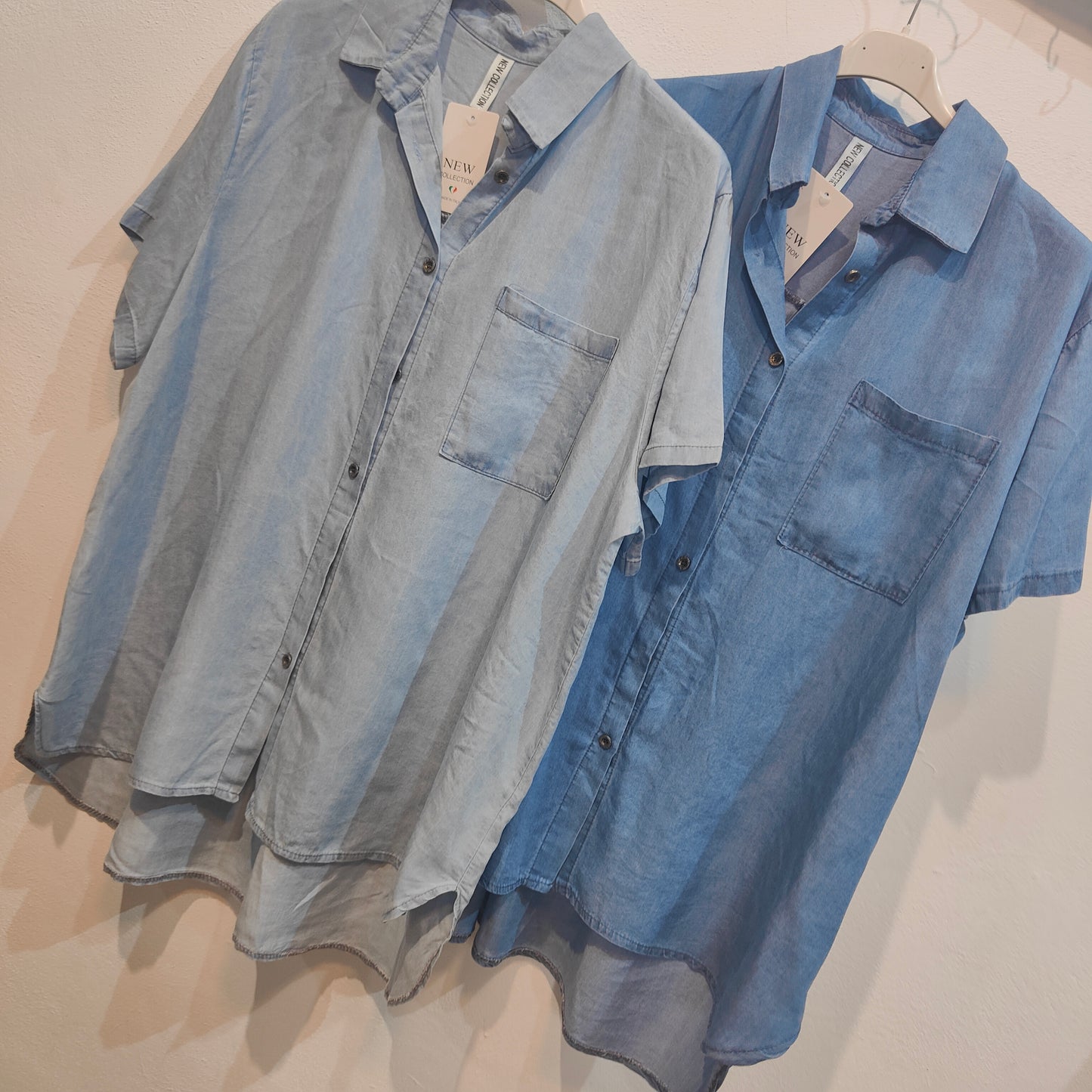 Camisa Vaquera Manga Cort