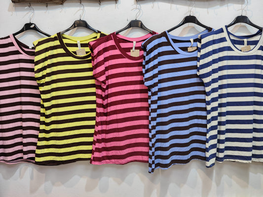 Camiseta Hombreras Rayas Ag