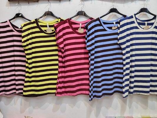 Camiseta Hombreras Rayas Ag