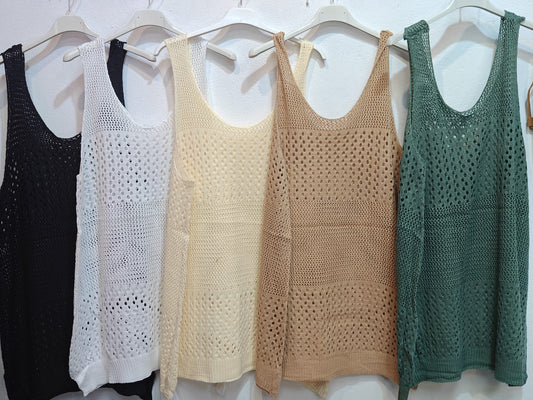 Jersey-vestido hilo