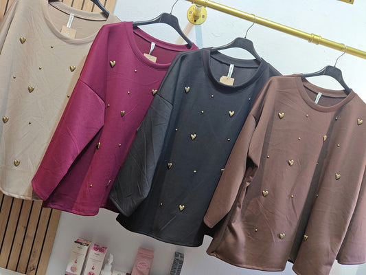 Sudadera Tachuela Enamorada