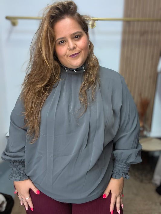 Blusa Perlas Cuello