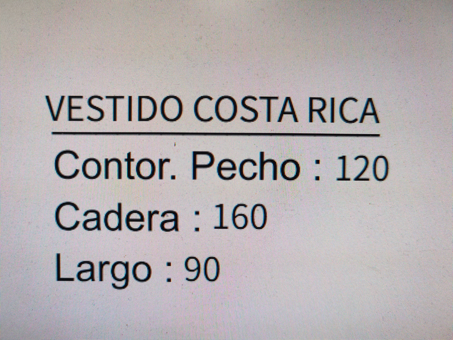 Vestido Costa Rica