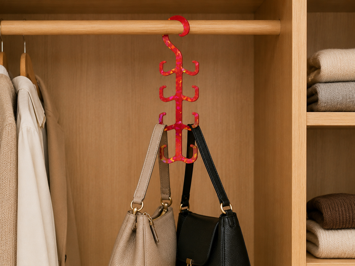 Perchas cuelga bolso correas corbatas