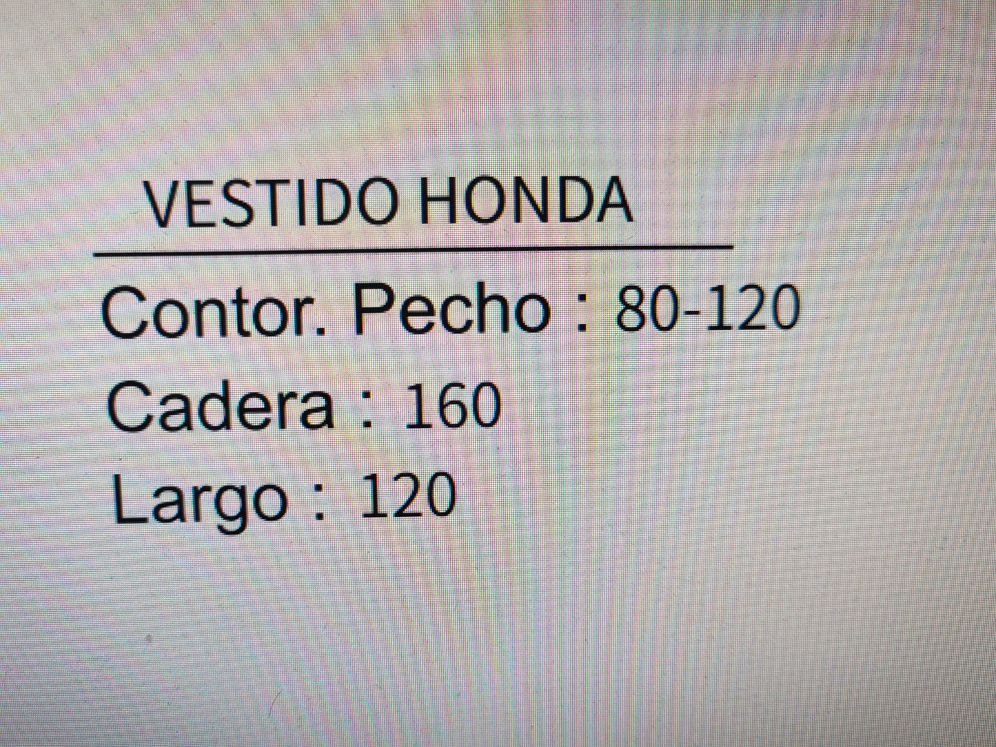 Vestido honda