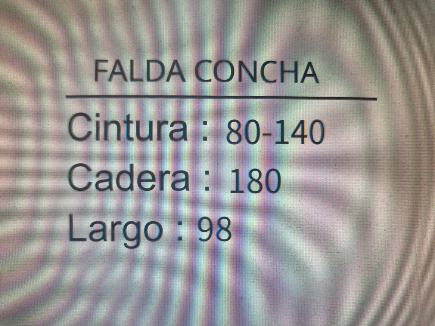 Falda concha